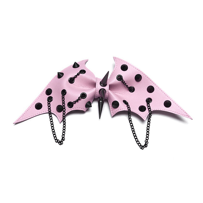 Punk bat bow hairpin