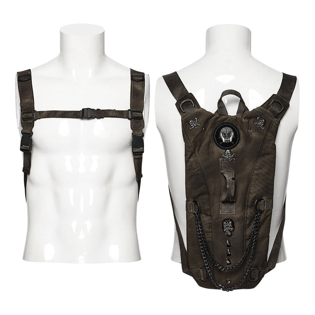 Punk Backpack with portable drinking water device