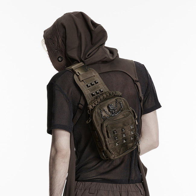 Punk Retro  Backpack with Multi pockets