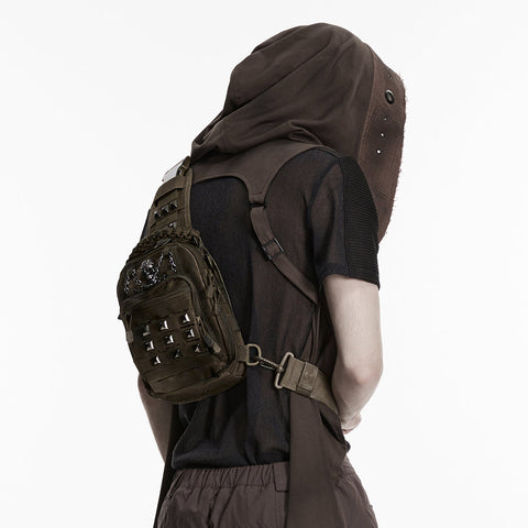 Punk Retro  Backpack with Multi pockets