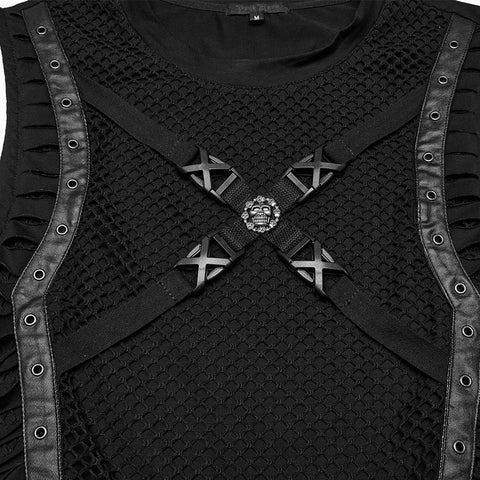 Punk cut webbings vest