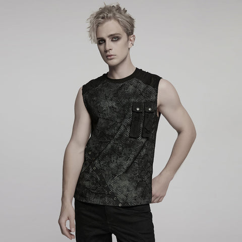 Punk Tie-dyed Vest For Men