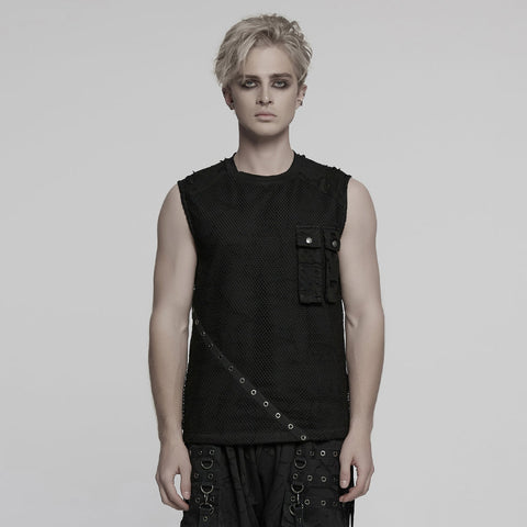 Punk Tie-dyed Vest For Men