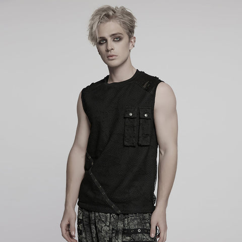 Punk Tie-dyed Vest For Men
