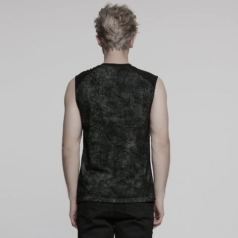 Punk Tie-dyed Vest For Men