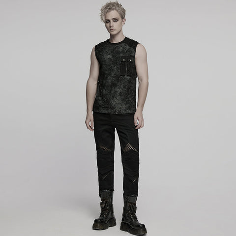 Punk Tie-dyed Vest For Men
