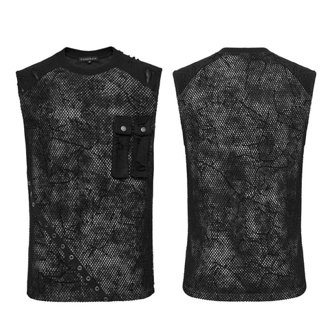 Punk Tie-dyed Vest For Men