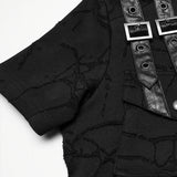 Punk Cracked Hooded T-shirt