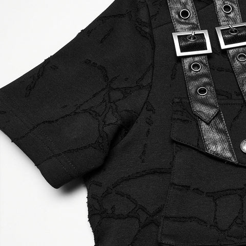 Punk Cracked Hooded T-shirt