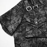 Punk Cracked Hooded T-shirt