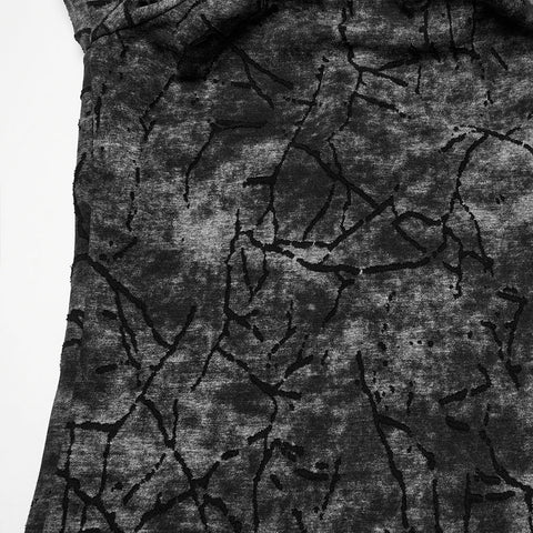 Punk Cracked Hooded T-shirt