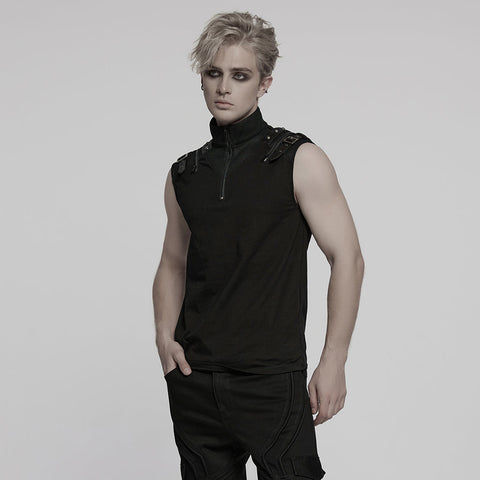 Punk Stand Up Collar T-shirt