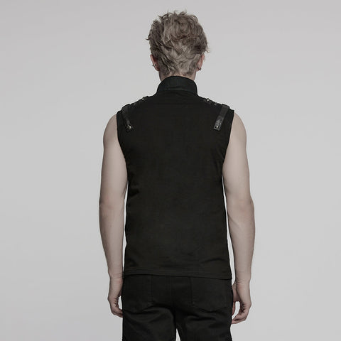 Punk Stand Up Collar T-shirt