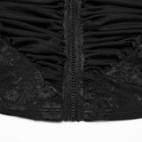 Gothic pleated halter neck top