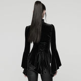 Elegant Goth Velvet T-shirt