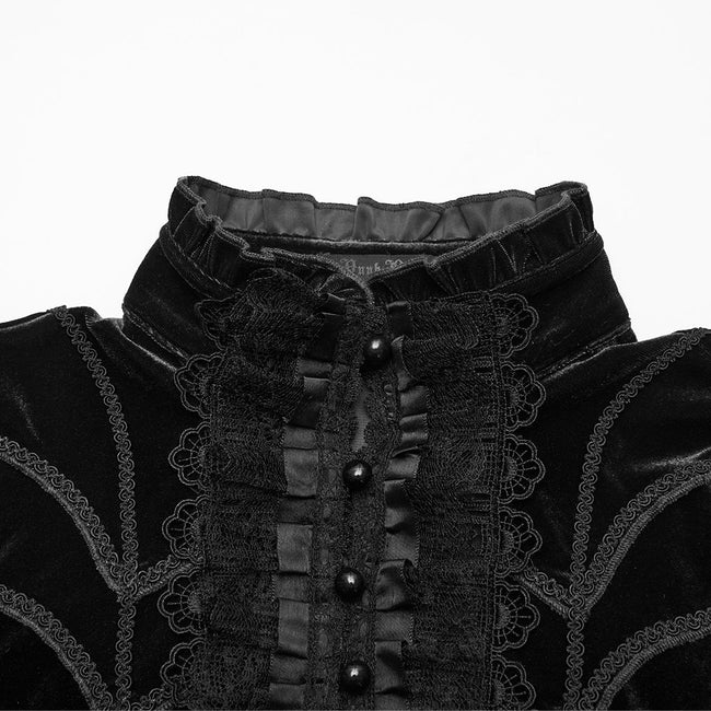 Elegant Goth Velvet T-shirt