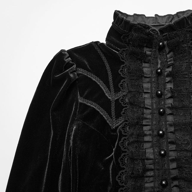 Elegant Goth Velvet T-shirt