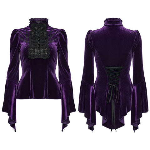Elegant Goth Velvet T-shirt