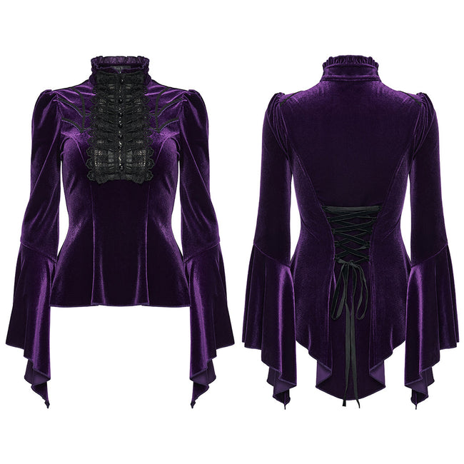 Elegant Goth Velvet T-shirt