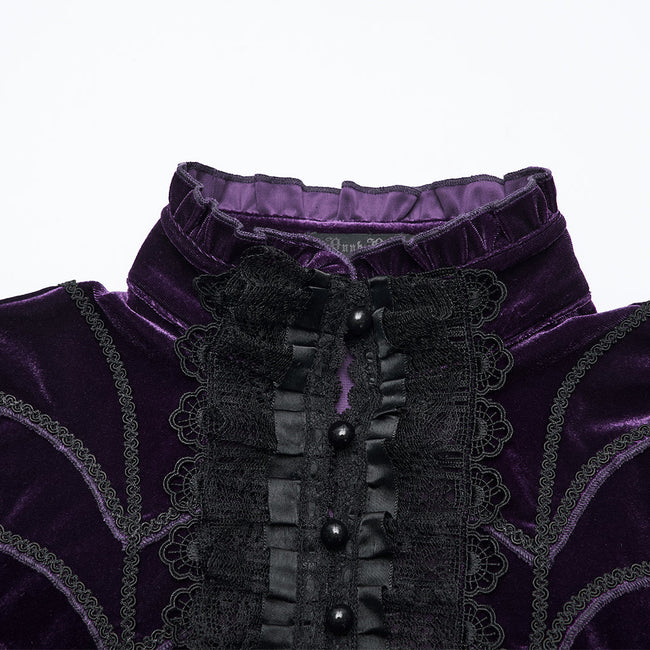 Elegant Goth Velvet T-shirt