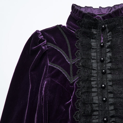 Elegant Goth Velvet T-shirt