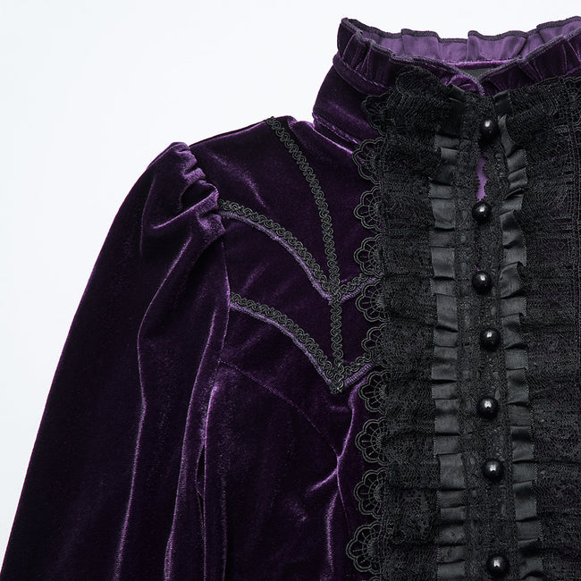 Elegant Goth Velvet T-shirt