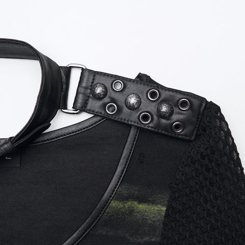 Cool Striped Tattered Punk T-shirt