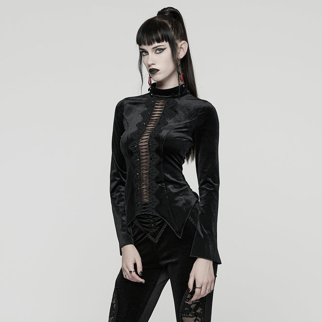 Goth Symmetrical Velvet T-shirt