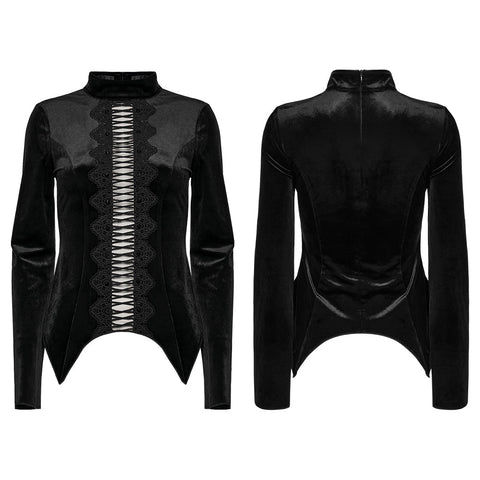 Goth Symmetrical Velvet T-shirt