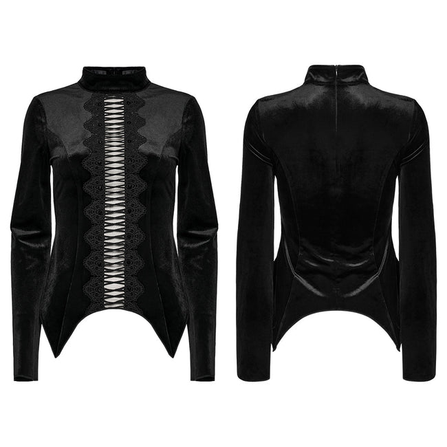 Goth Symmetrical Velvet T-shirt