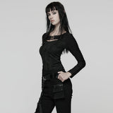Punk Cool Pleated T-Shirt For Women