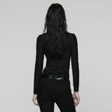 Punk Cool Pleated T-Shirt For Women