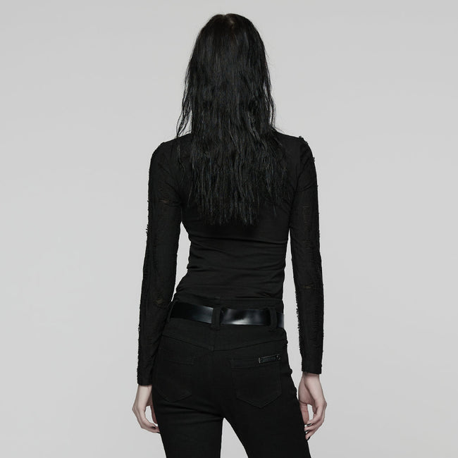 Punk Cool Pleated T-Shirt For Women