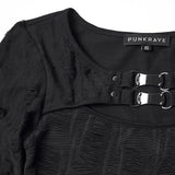 Punk Cool Pleated T-Shirt For Women