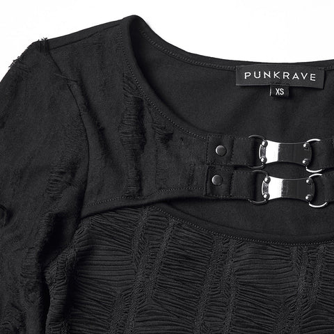 Punk Cool Pleated T-Shirt For Women