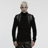 Punk knitted handsome T-shirt
