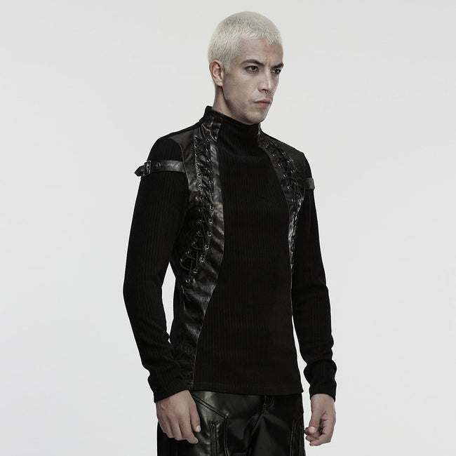 Punk knitted handsome T-shirt