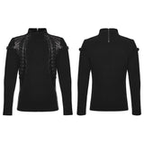 Punk knitted handsome T-shirt