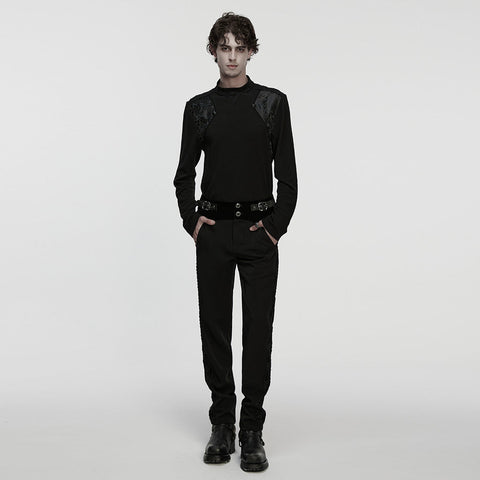 Goth minimalist jacquard  T-shirt