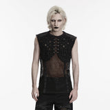 Punk mesh perforated vest