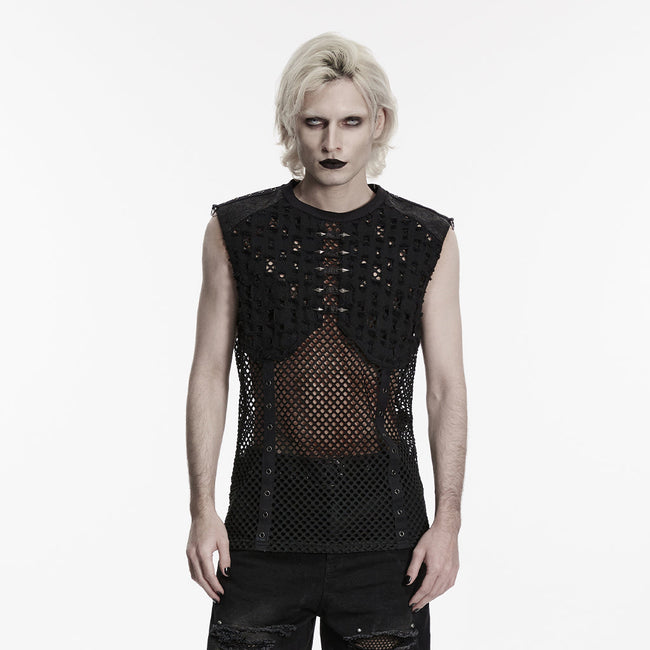 Punk mesh perforated vest