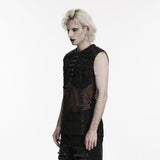 Punk mesh perforated vest