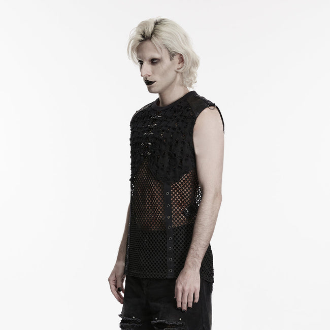 Punk mesh perforated vest