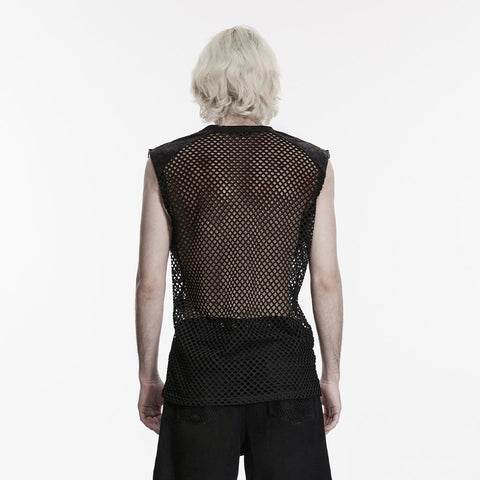 Punk mesh perforated vest