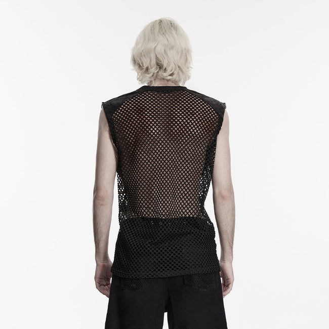 Punk mesh perforated vest