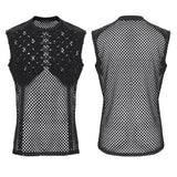 Punk mesh perforated vest