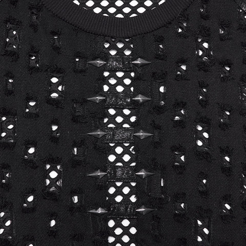 Punk mesh perforated vest