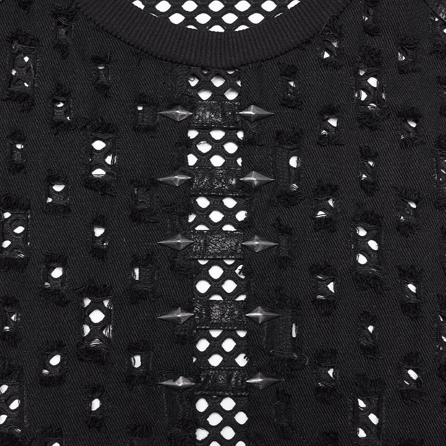 Punk mesh perforated vest