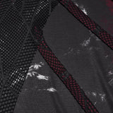 Punk printed hooded T-shirt