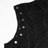 Punk printed hooded T-shirt
